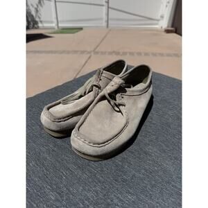 Clarks Originals Wallabee Womens Size 7.5 M Tan Suede Lace Up Casual Shoes